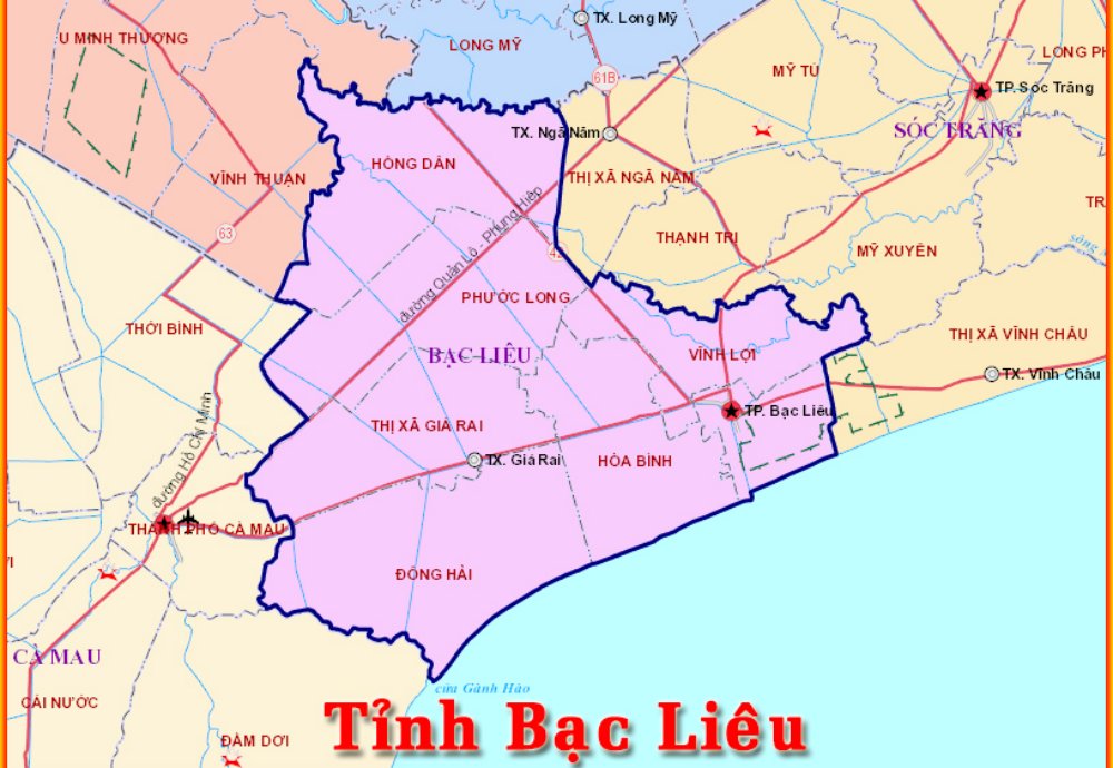 Bản đồ hành chính tỉnh Bạc Liêu Đại lý sản xuất, phân phối Khay gieo mạ cấy dùng cho máy cấy tại Bạc Liêu